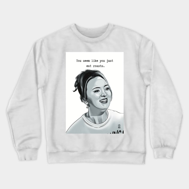 Fern Brady, You seem like you just eat roasts. Crewneck Sweatshirt by Lucy Chambers Art 